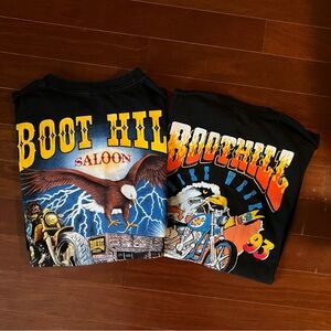 Vintage Boot Hill saloon biker tee lot 1990s Harley